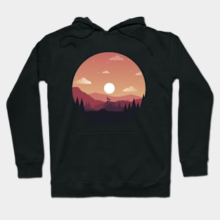 Wolf at Sunset Hoodie